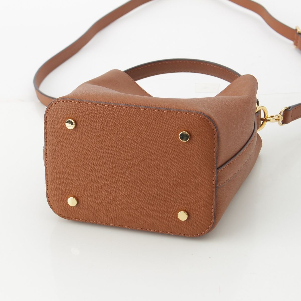 【美品】ポロ ラルフローレン ハンドバッグ シボ革 ブラウン ゴールド金具 ラルフローレン レザー 牛革 ゴールド金具 ハンドバッグ 2WAY