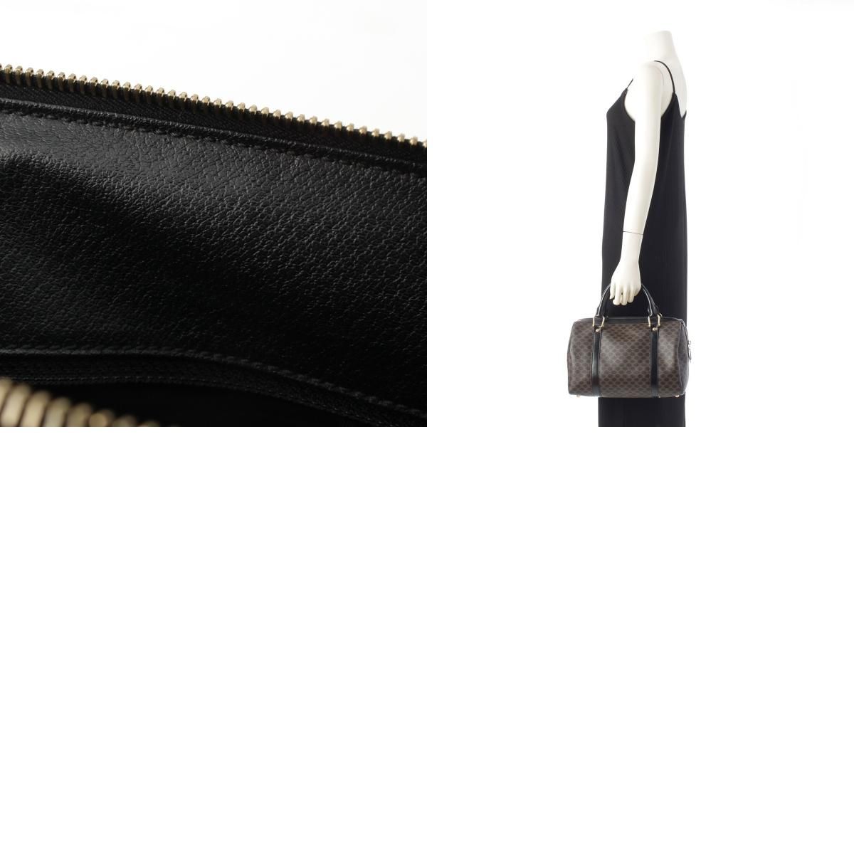 セリーヌ PVC 黒マカダム トリオンフ ミニ ボストンバッグ