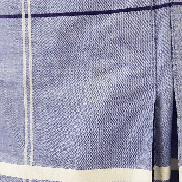 SALE】HERMES エルメス チェックスカート ロゴ セリエボタン コットン