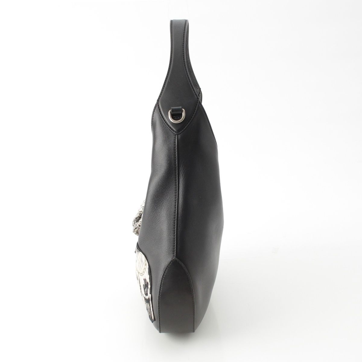 美品✨グッチ ワンショルダー ホーボー ロゴ金具 肩掛け オールレザー ブラック 美品✨グッチ ワンショルダー ホーボー ロゴ金具 肩掛け オールレザー