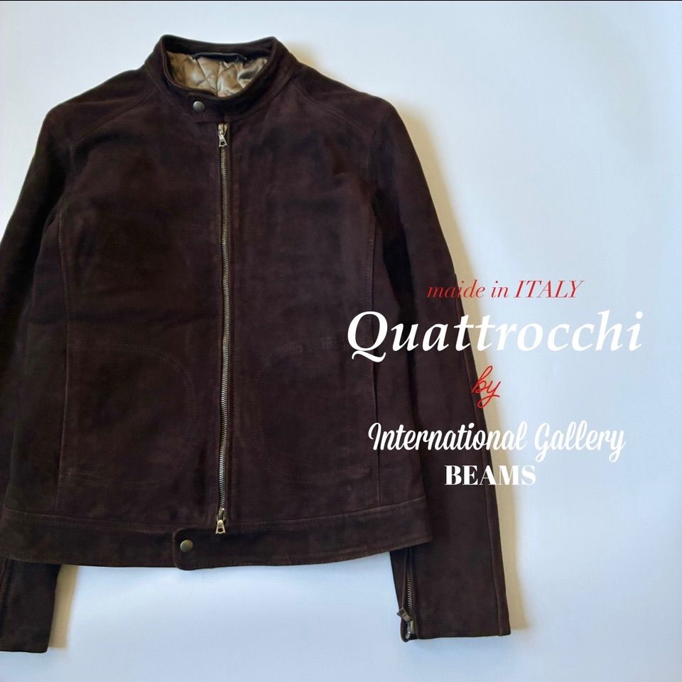 QUATTROCCHI / シープスキン スエード ライダースジャケット