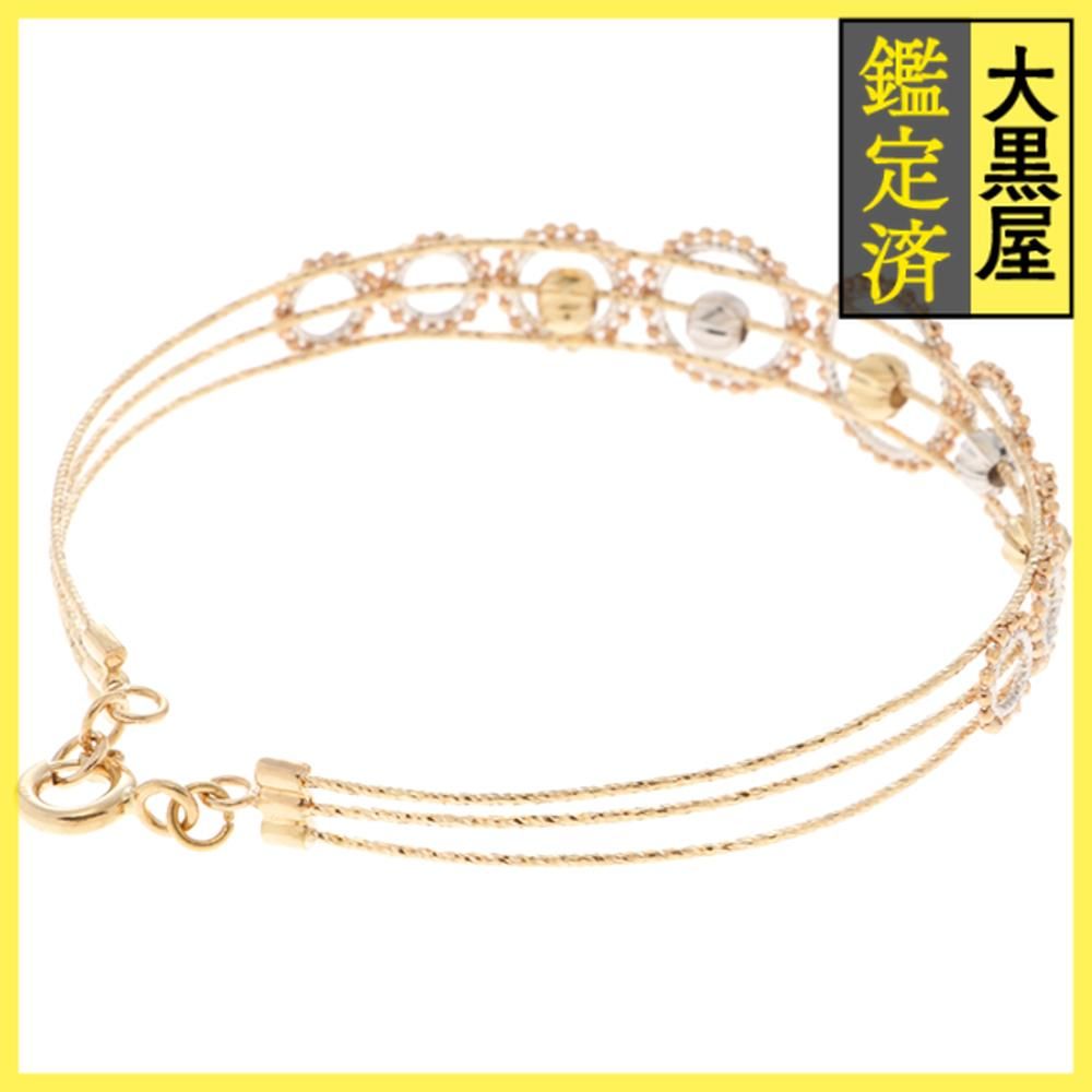 ノンブランドジュエリー ブレスレット K 18 SS 3 ゴールド ステンレススチール 460