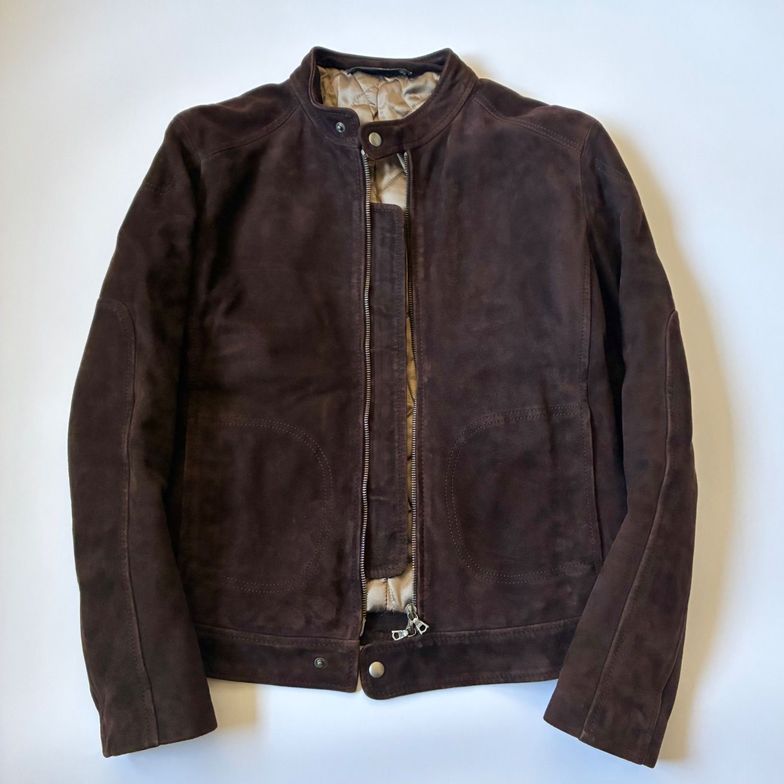 QUATTROCCHI / シープスキン スエード ライダースジャケット