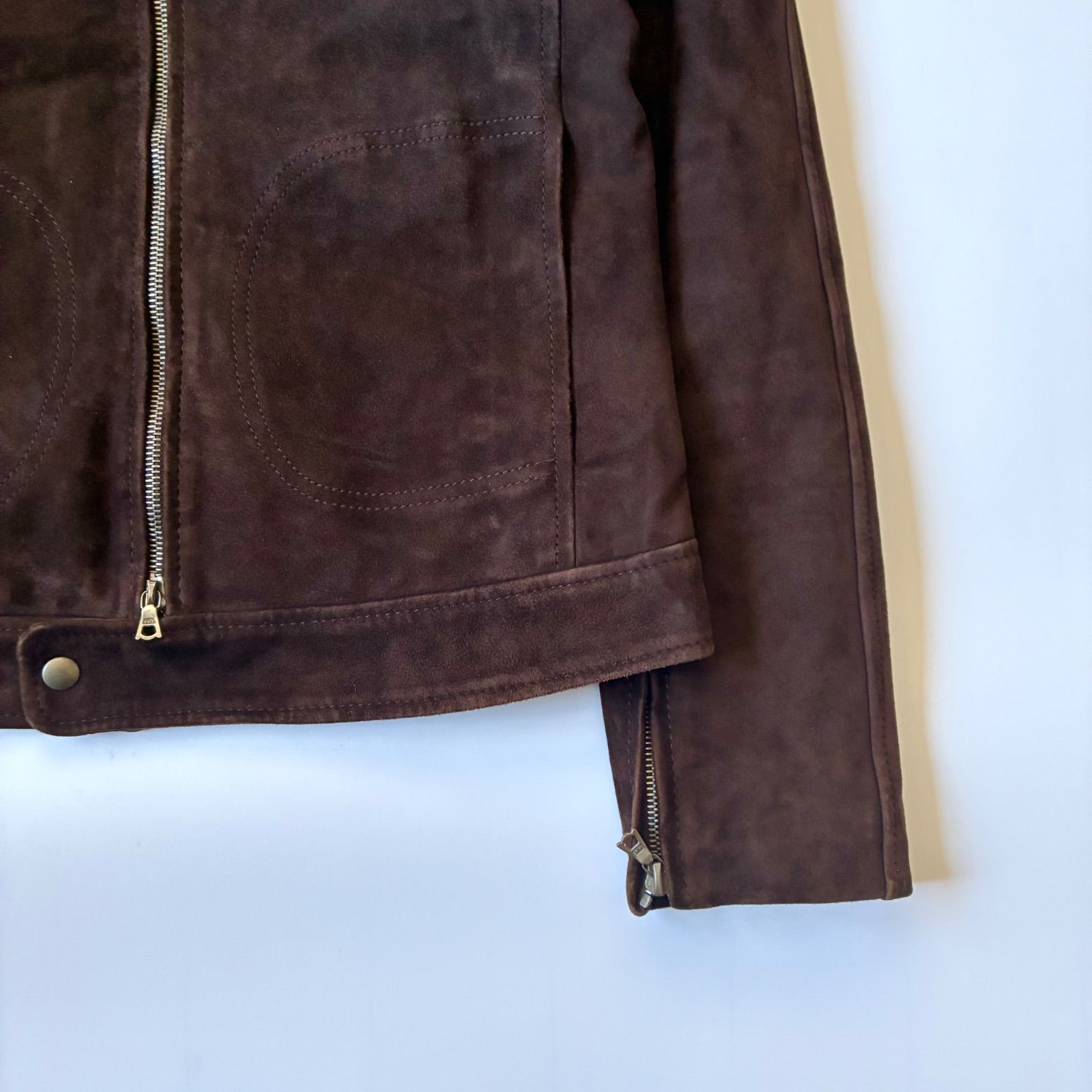 QUATTROCCHI / シープスキン スエード ライダースジャケット