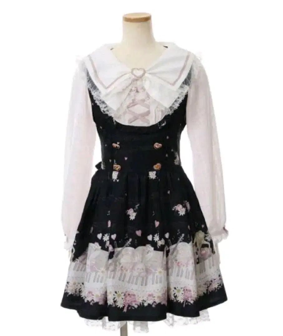 リズリサ メロディーバニー 量産型 地雷系 ブラック 長袖 セットアップ