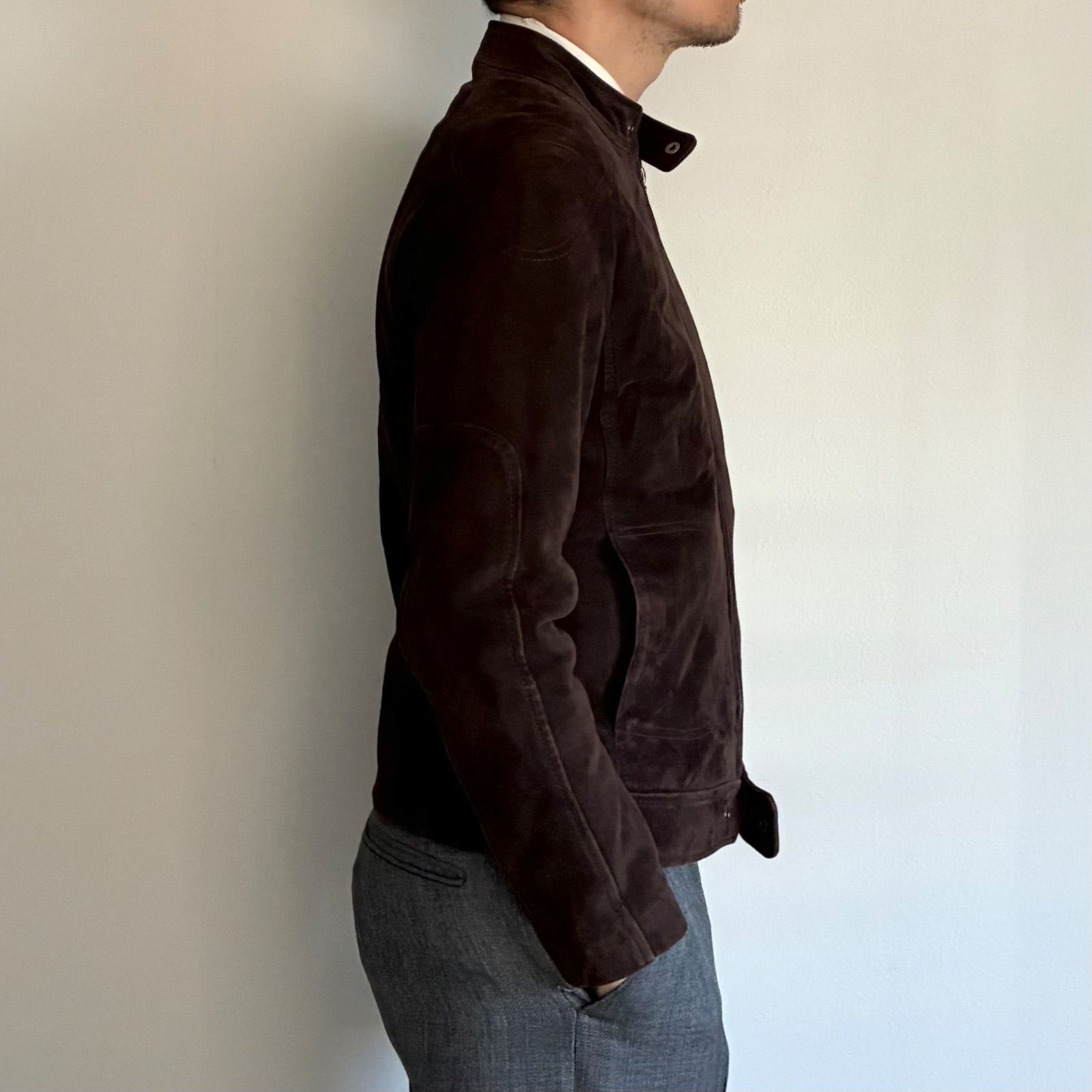 QUATTROCCHI / シープスキン スエード ライダースジャケット