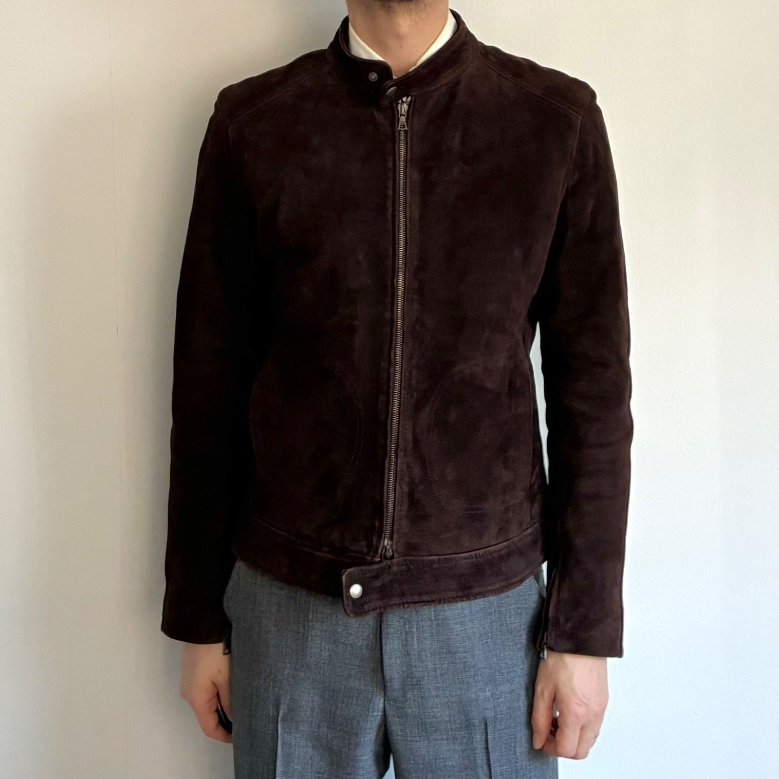 QUATTROCCHI / シープスキン スエード ライダースジャケット