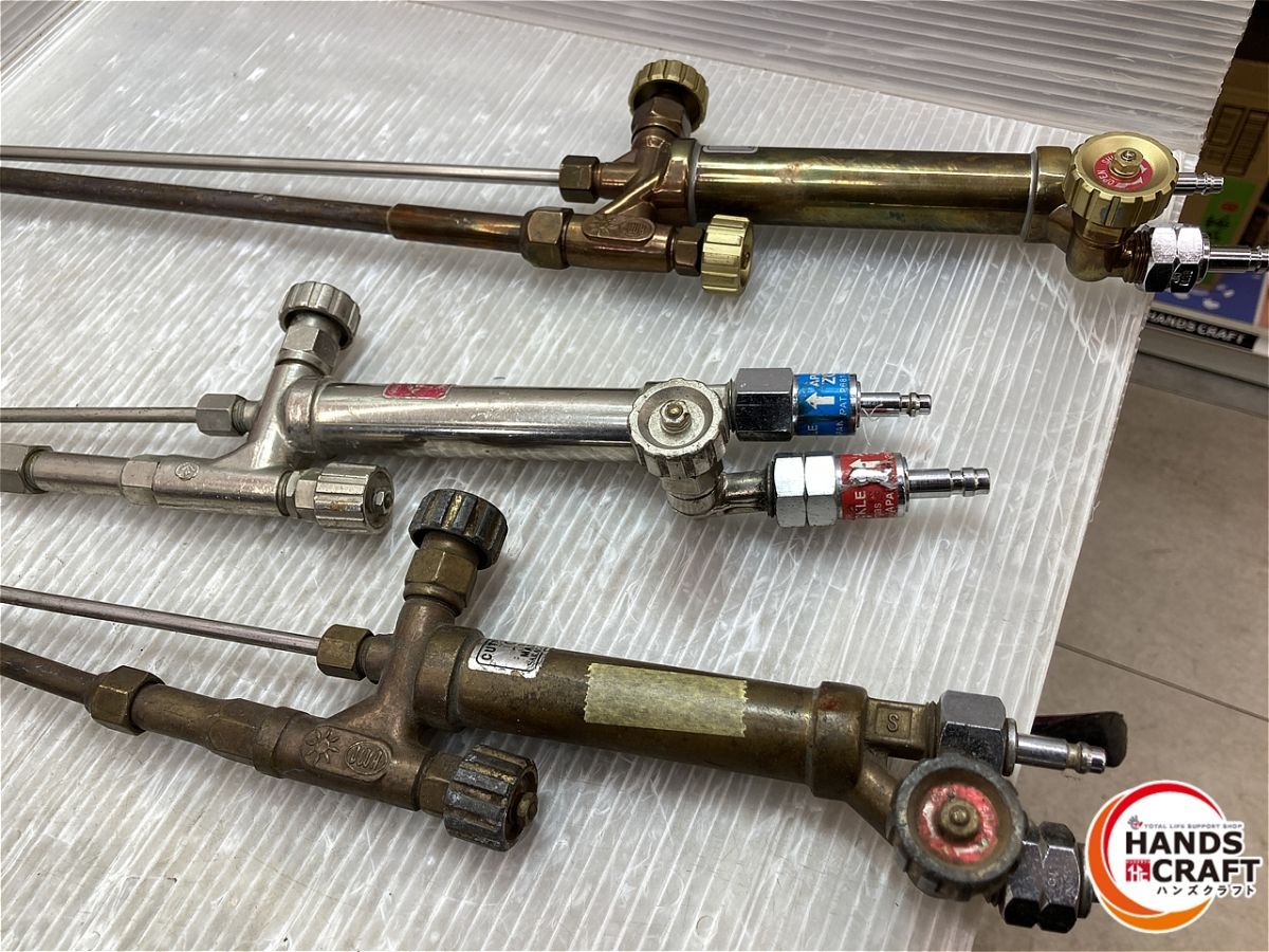  |動作不明 小池酸素等 小池酸素など 容器用圧力調整器×5 ガス切断器×3 火口×15 ガスホース セット 品 ガス切断機 切削 切断 穴あけ