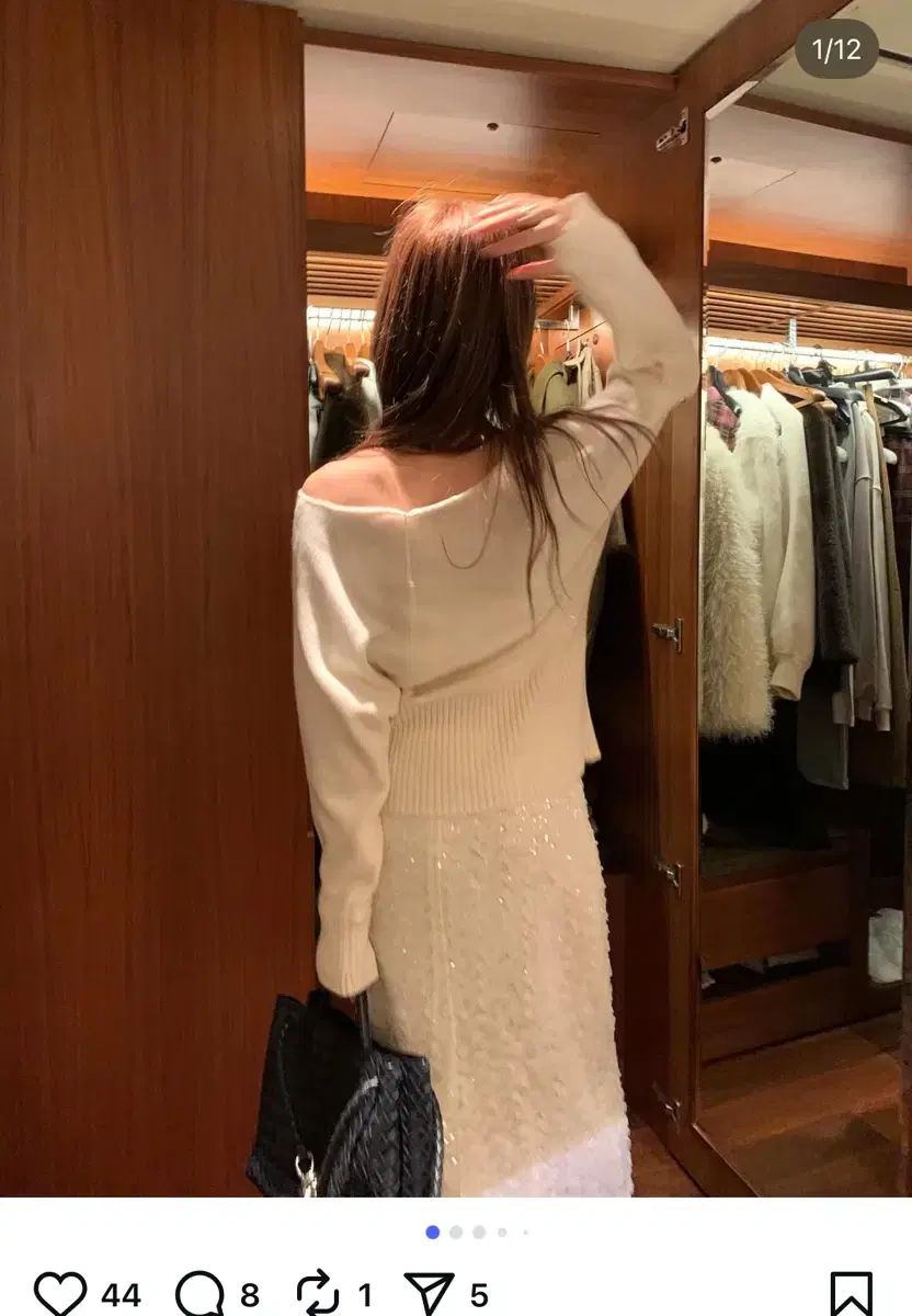 Posterスパンコール スカート バイ씨니 フレッシュラベル 冬コーデ