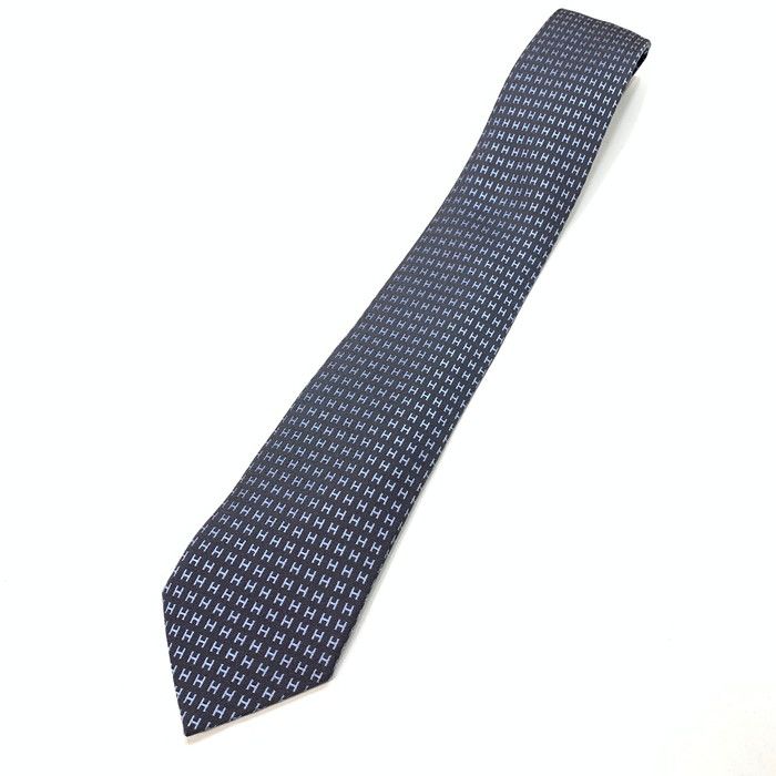 中古美品】HERMES エルメス H織り ネクタイ ブランド 【183-251214-gm
