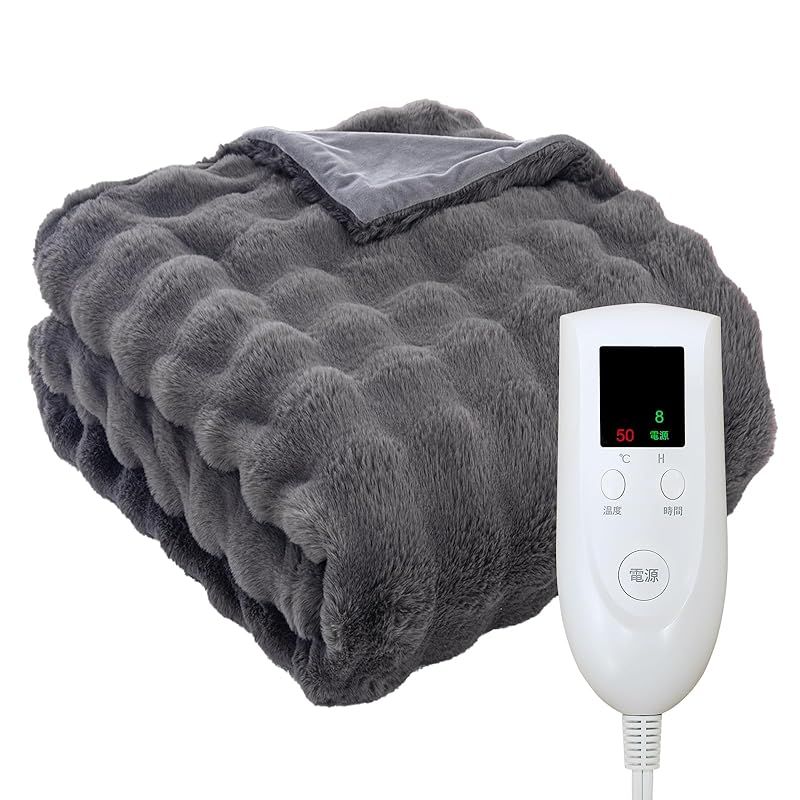 商品 イエーション 電気毛布 表面兎毛調 掛け敷き兼用 速暖 電気ブランケット 5段階温度調整 4段階タイマー 頭寒足熱配線 洗える ダニ退治 室温センサー ??毯 膝肩掛け 防寒対策 暖房器具 節電省エネ 安全保護 キャンプ シングル