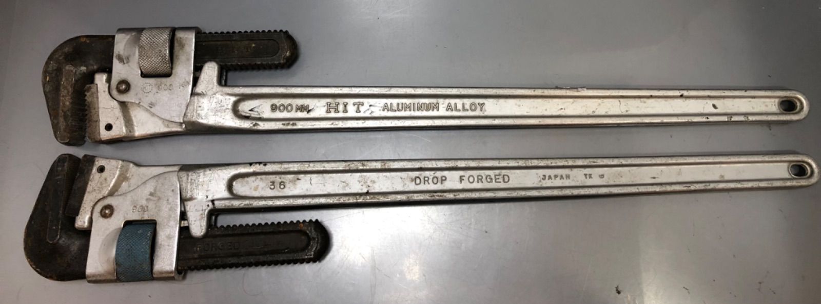 HIT アルミ 900 mm パイプレンチ × セット ALUMINUM パイレン 配管