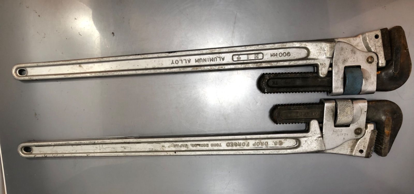 HIT アルミ 900 mm パイプレンチ × セット ALUMINUM パイレン 配管