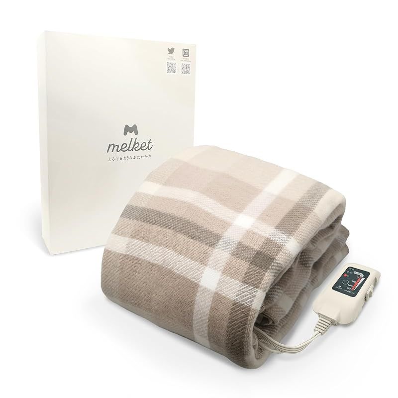 商品 melket メルケット 電気膝掛け タイマー付き 140 82 cm 電気毛布 掛け敷き兼用 ひざ掛け 電気ブランケット 洗える 省エネ ダニ退治 無段階温度調節 プレゼント ブラウン