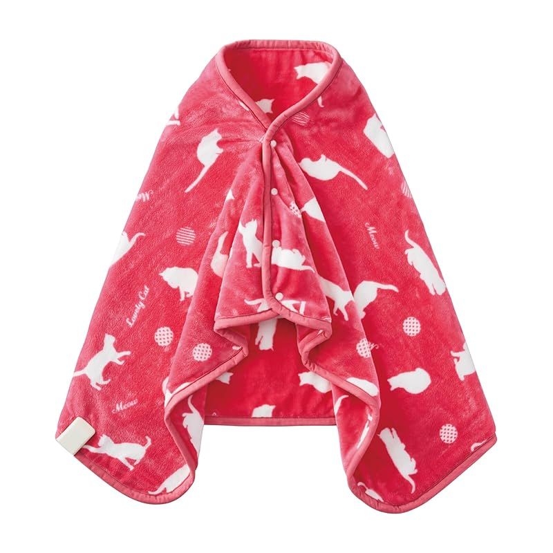 商品 Sugibo スギボー 洗える あったか 電気ブランケット 日本製 電気ひざ掛け パーソナルサイズ 切り忘れ防止タイマー付き SB-H 502 Pca 猫柄ピンク