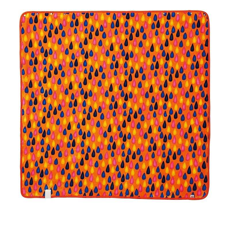 商品 Sugibo スギボー Raindrops 雨雫 のデザインがお洒落な Hot Blanket Wide ホットブランケットワイド 日本製 SO サンセットオレンジ