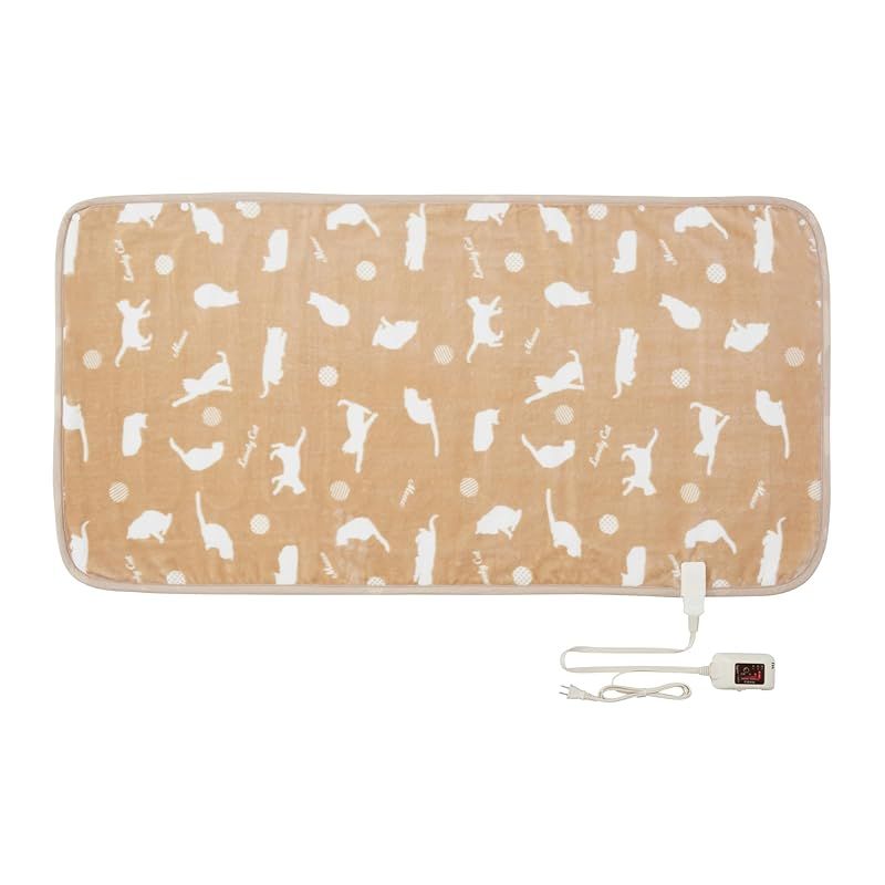 商品 Sugibo スギボー 洗える あったか 電気ブランケット 日本製 電気ひざ掛け パーソナルサイズ 切り忘れ防止タイマー付き SB-H 502 Bca 猫柄ベージュ