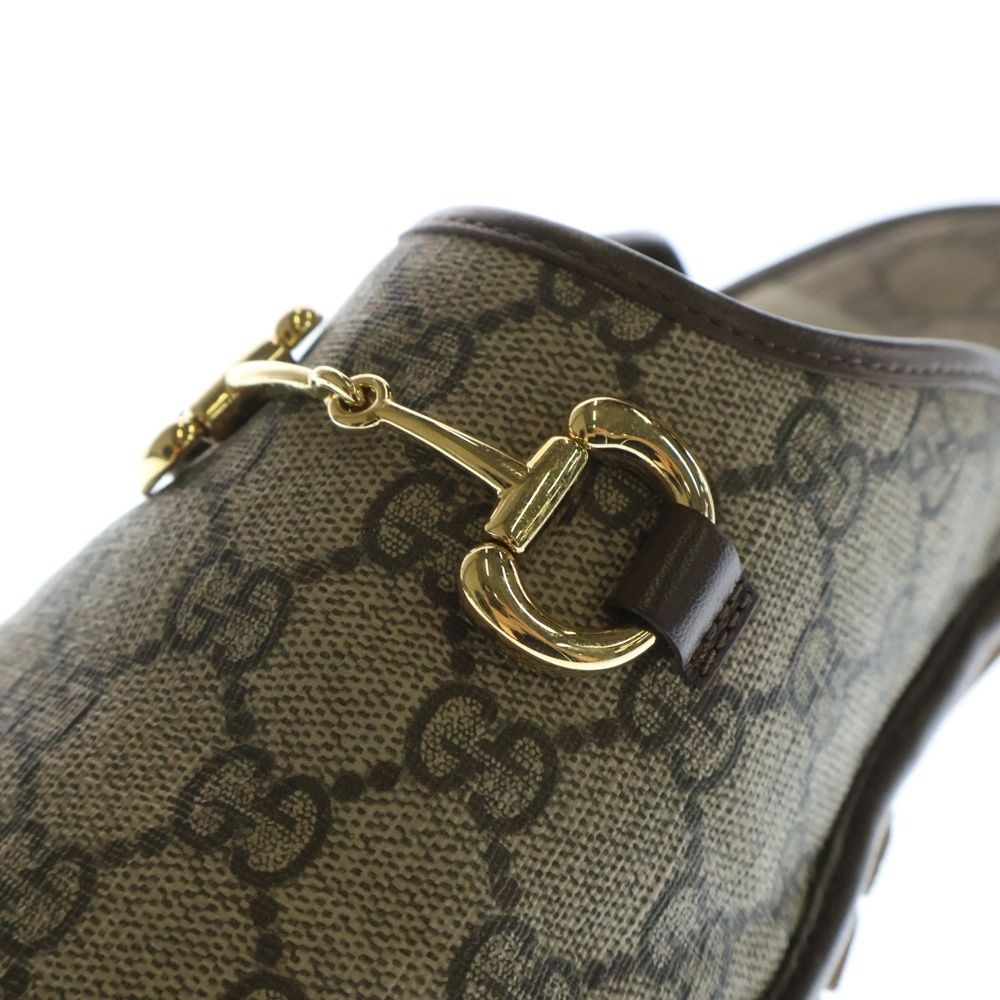 GUCCI (グッチ) GGスプリーム ホースビット サンダル ミュール