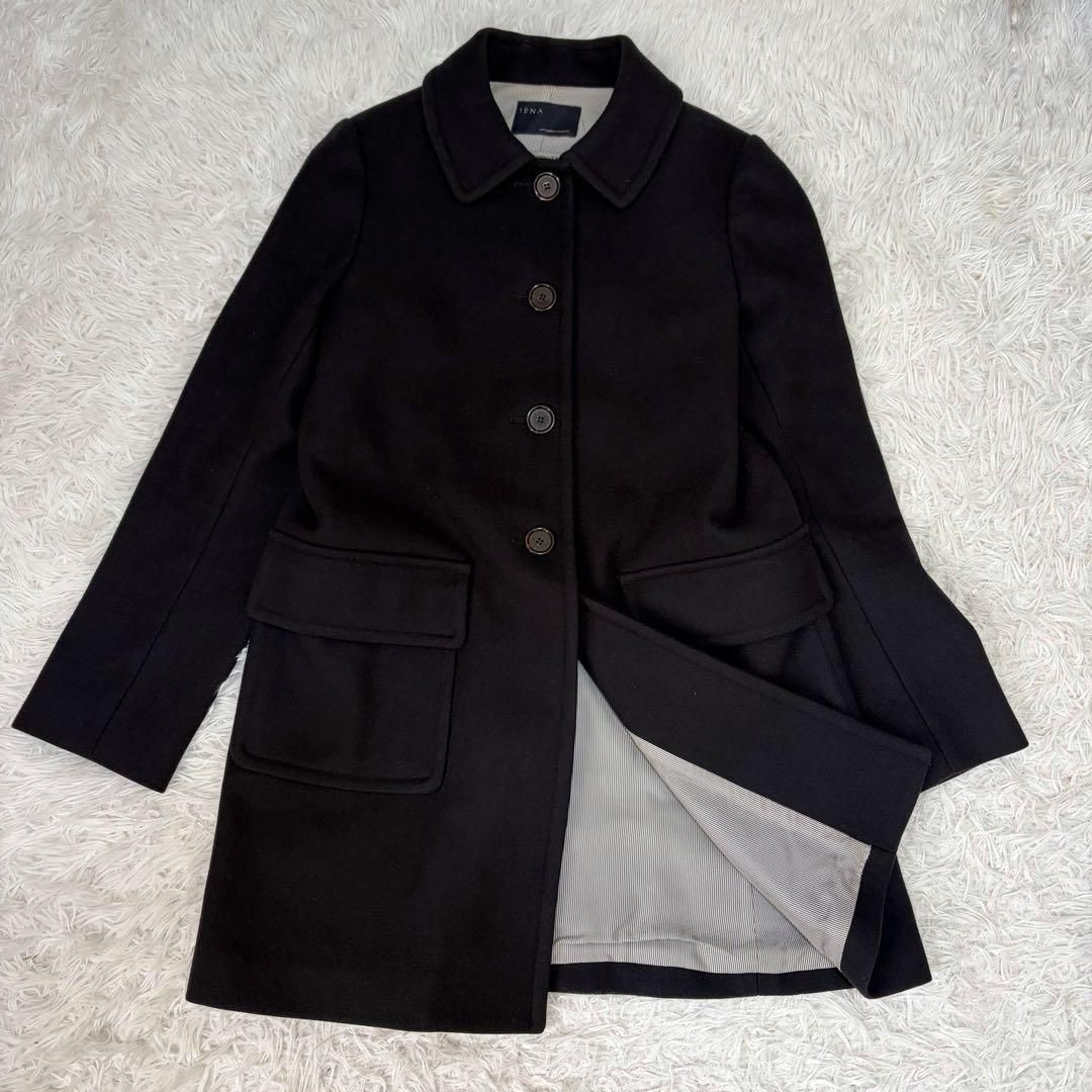 IENA エクストラメルトンウールコート ブラック 36相当 - メルカリ