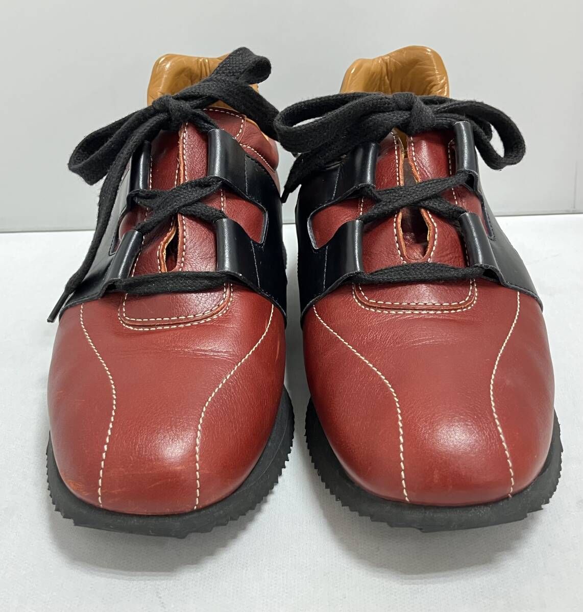 HERMES エルメス レザースニーカー レッド サイズ37.5 約24.5 cm 靴