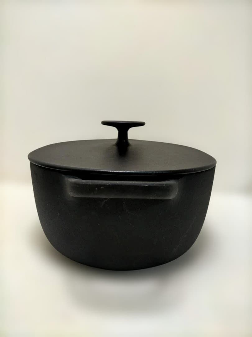 IKEA VARDAGEN / ヴァルダーゲン 鋳物ホーロー鍋 楕円型 ブラック 両手