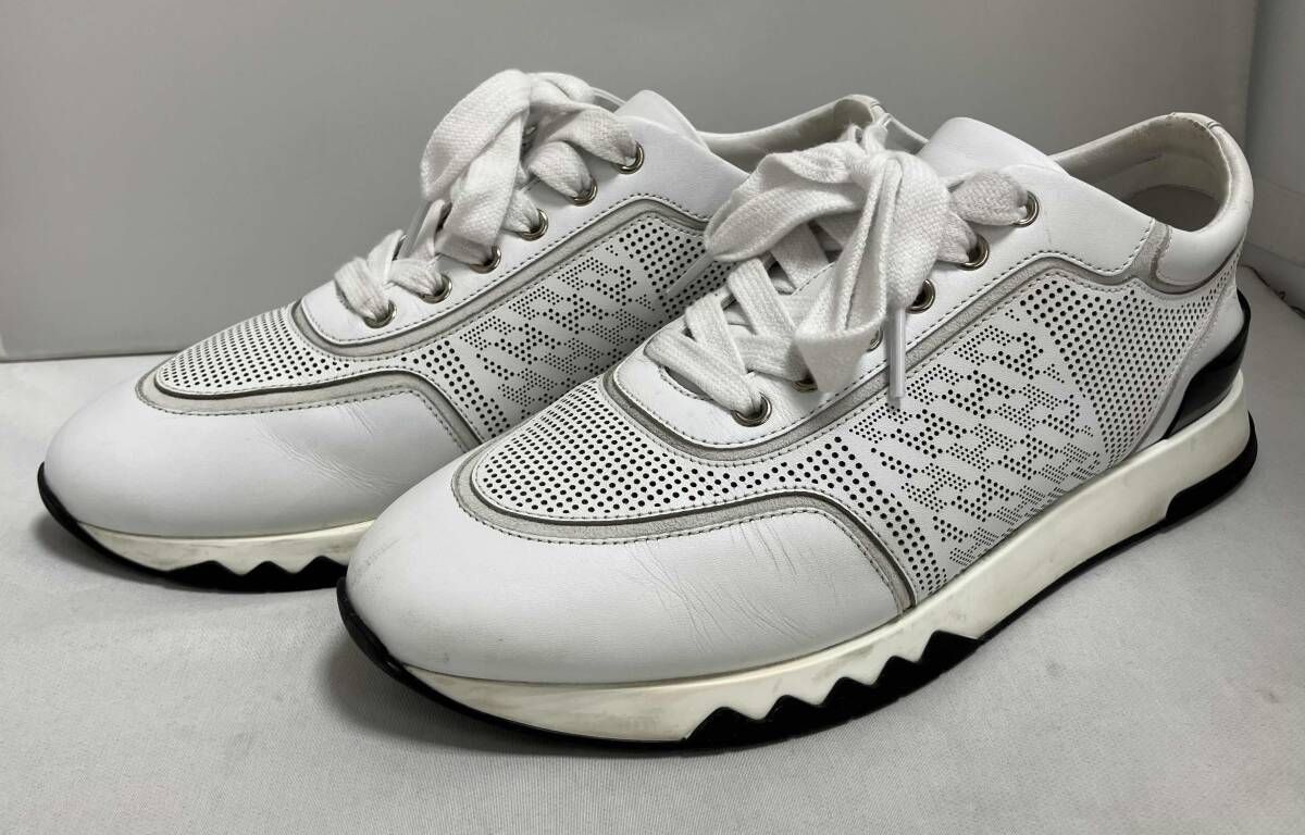 HERMES メンズスニーカー アディクト ホワイト サイズ39.5 約26 cm 靴