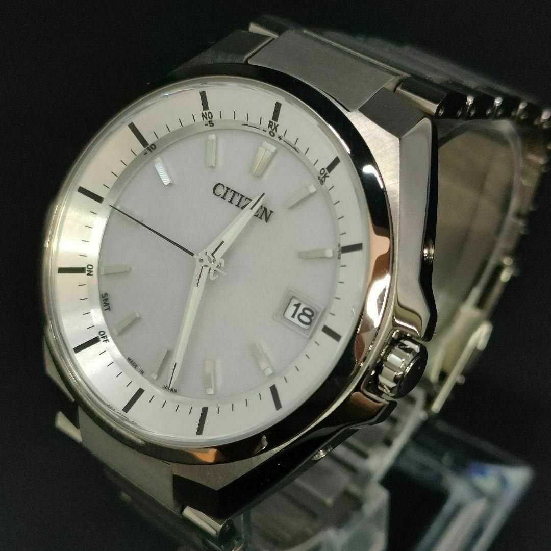 CITIZEN シチズン アテッサ ホワイト シルバー ソーラー メンズ