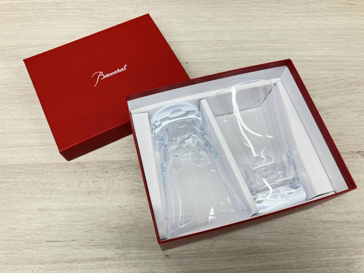 Baccarat オンライン バカラ クリスタルグラス ペア Baccarat 2014年製 カットクリスタルグラス 2個セット