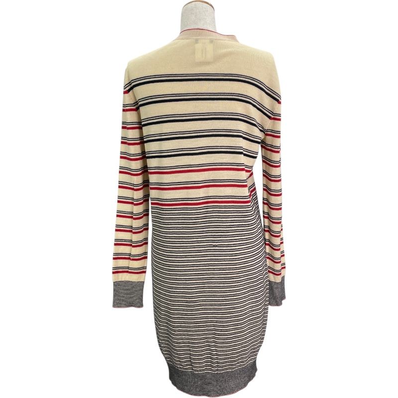 シャネル CHANEL ココマークボタンボーダーロングカーディガン P 45635 マルチ ウール レディース カーディガン