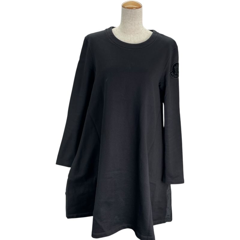 モンクレール MONCLER ABITO ナイロン切替ワンピース ブラック コットン レディース ワンピース