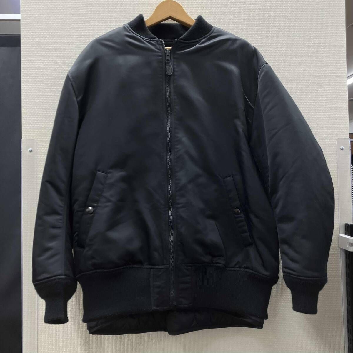 Scye サイ Nylon Cotton Bomber Jacket ブラック