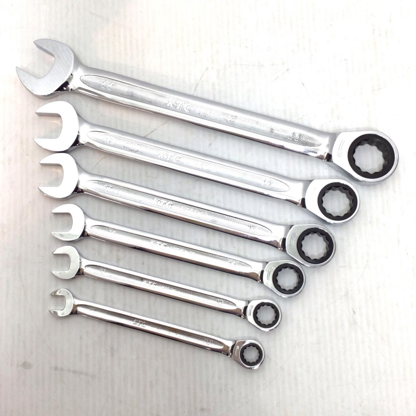 ΘΘKTC ケーティーシー ラチェットコンビネーションレンチセット 程度B 6本 使用感有 LMSR 1 22 19 17 14 12 10