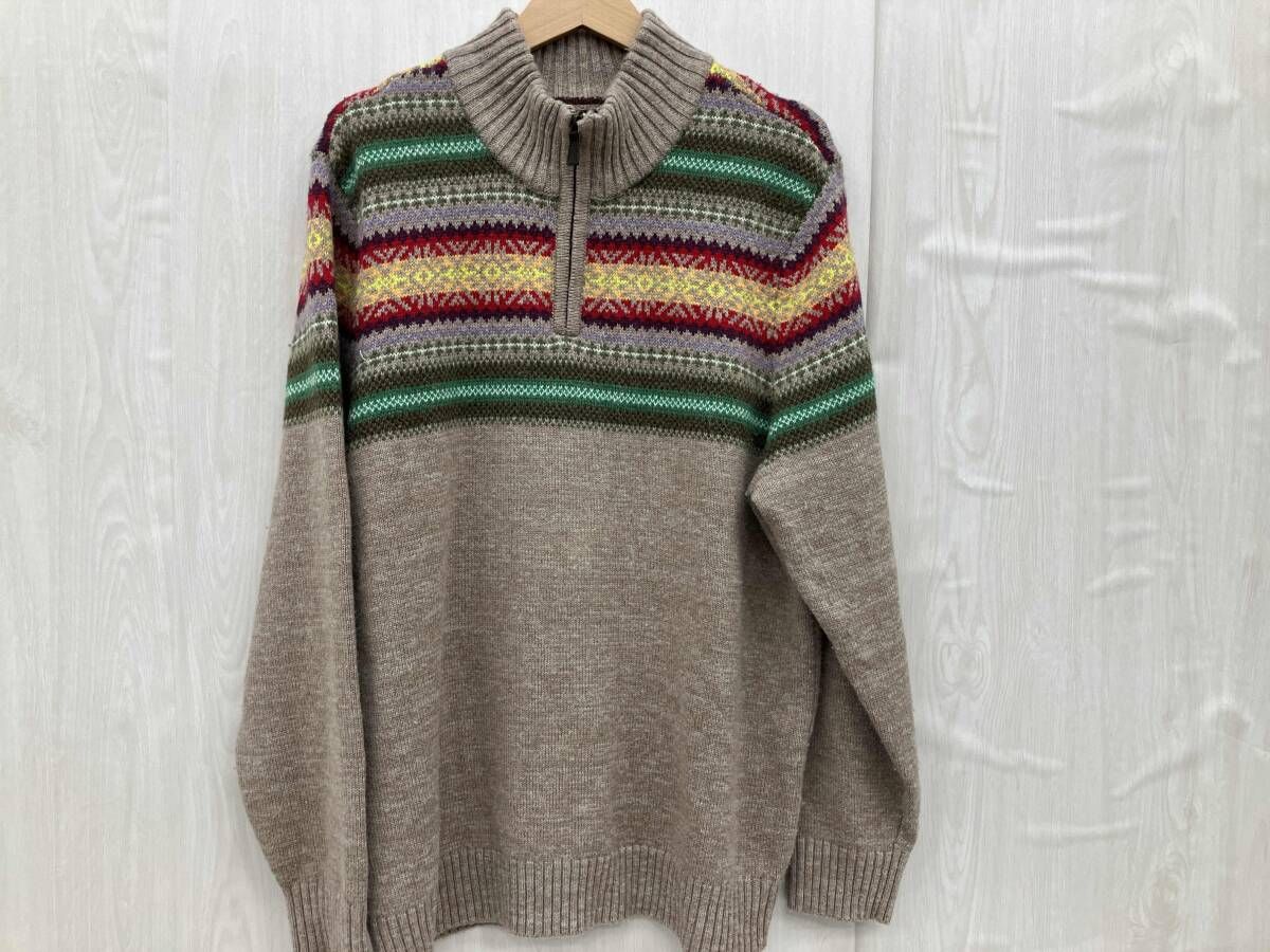 LANDS' END ハーフジップ ニット ランズエンド サイズXL