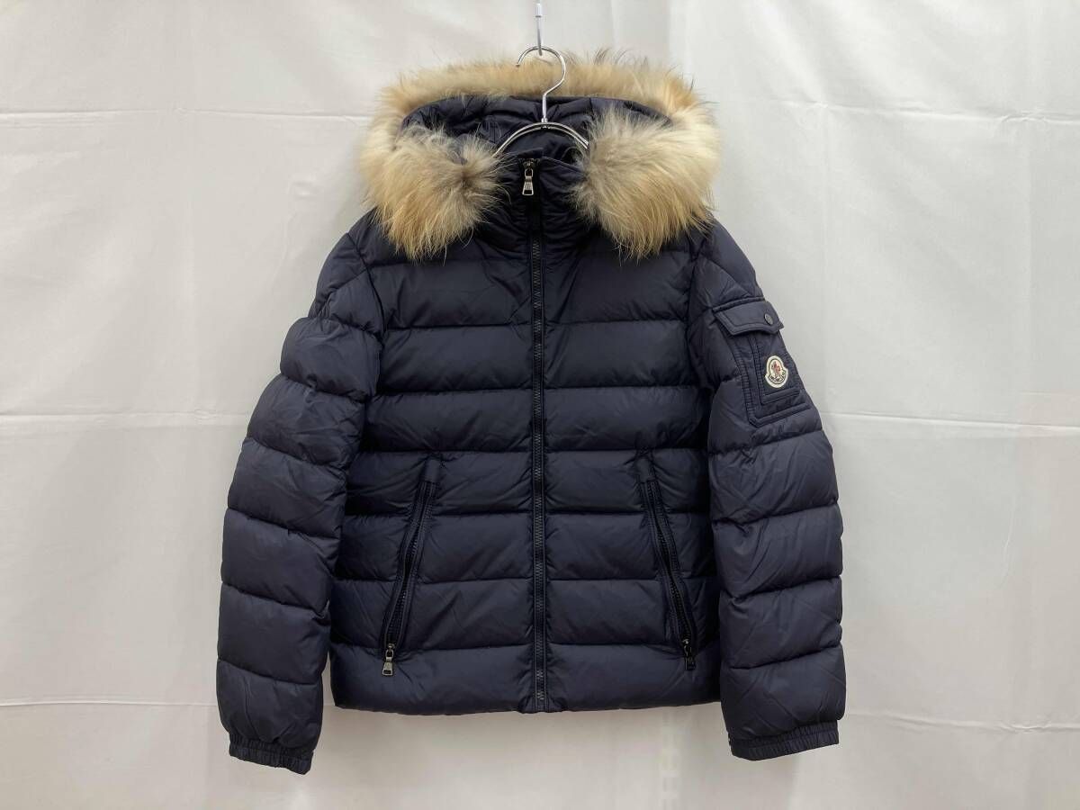 MONCLER モンクレール ダウンジャケット ファー取り外し 子供服 12 anni 152 cm ダークネイビー 冬