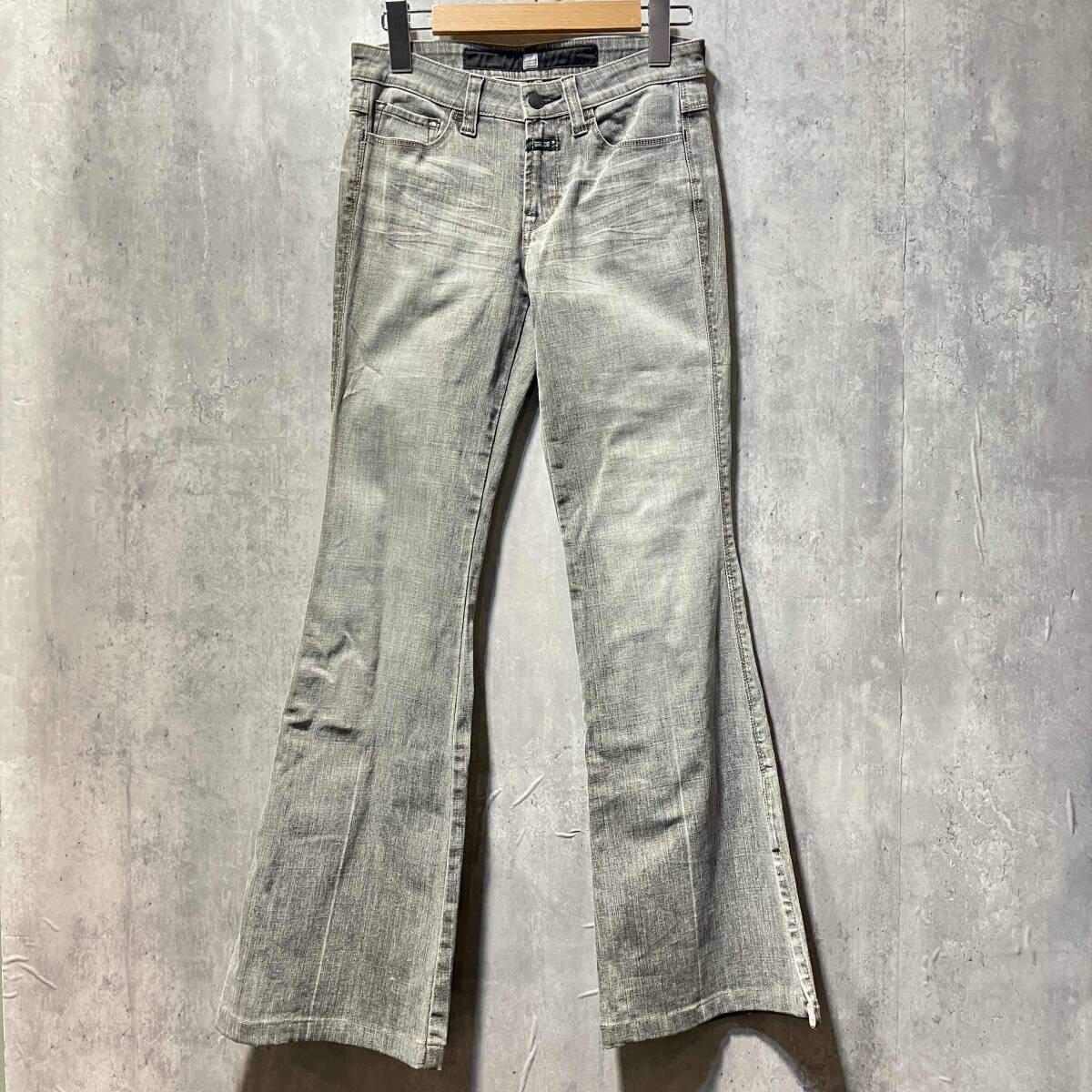 Y2K Marithe Francois Girbaud スリットフレアデニム F7-1892 サイズSS