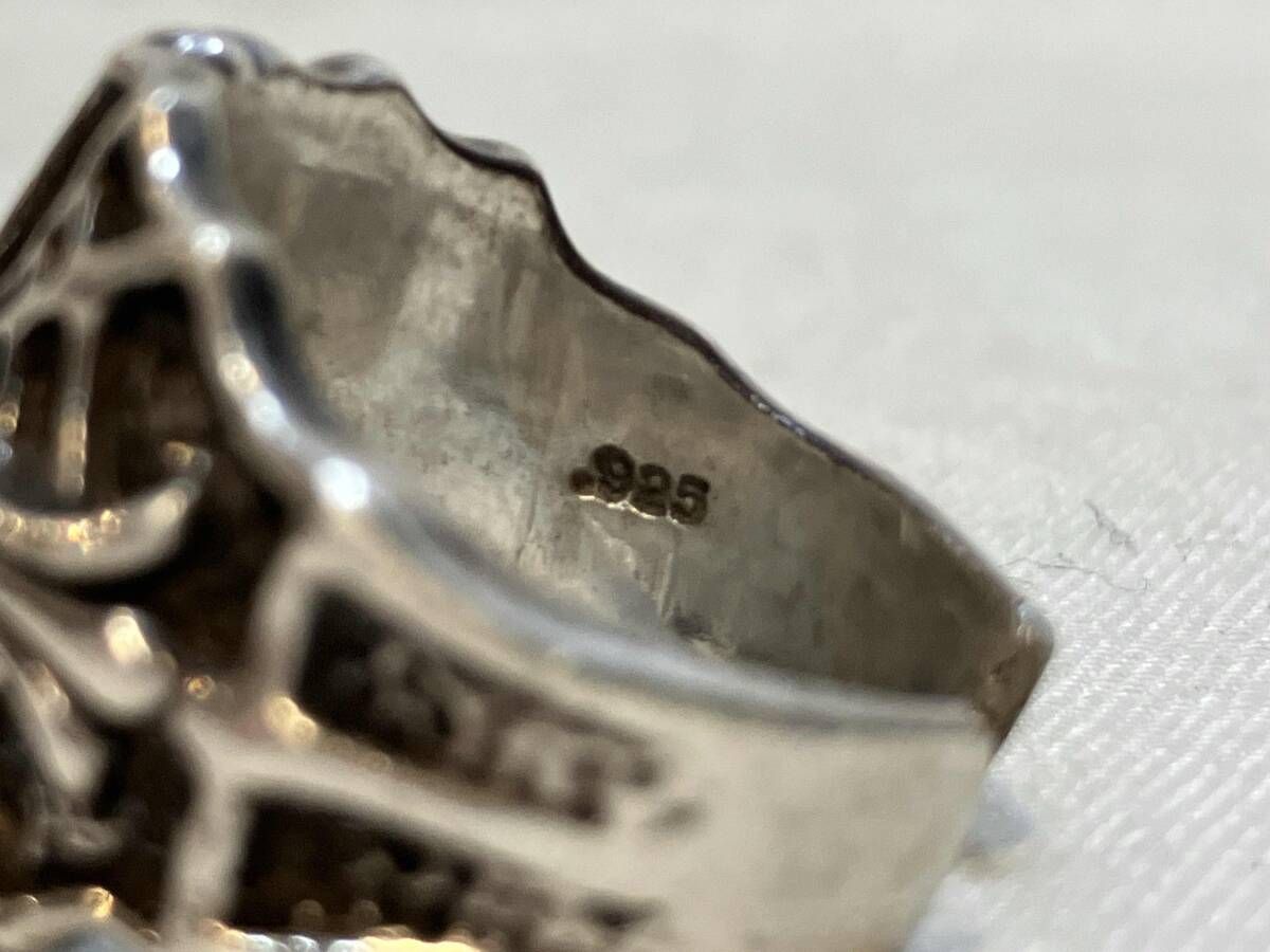 A＆G シルバーリング　シルバー×ブラック　２０号 A＆G シルバーリング シルバー×ブラック 20号