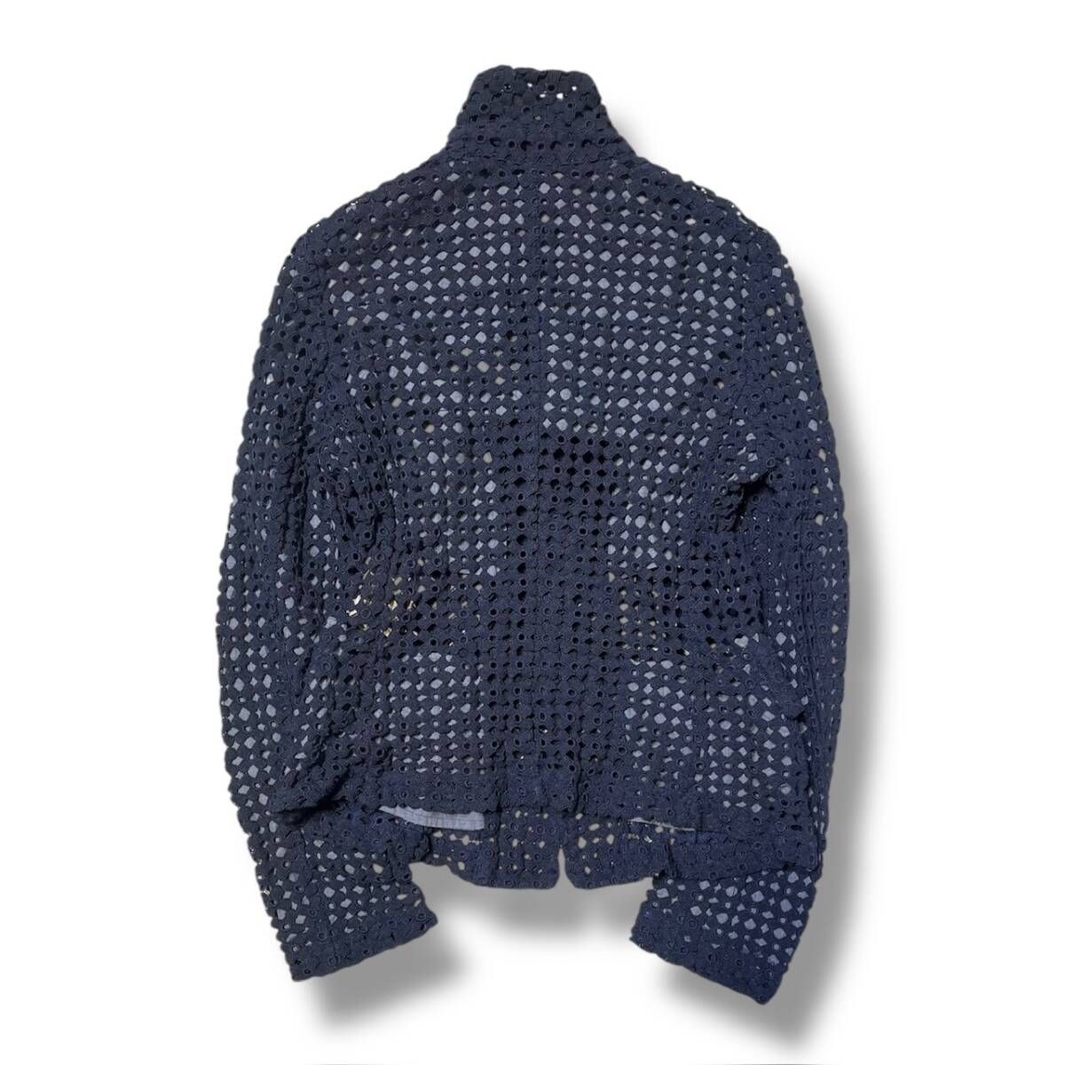 05ss COMMEdesGARCONS COMMEdesGARCONS ポリ縮絨製品染め総レース