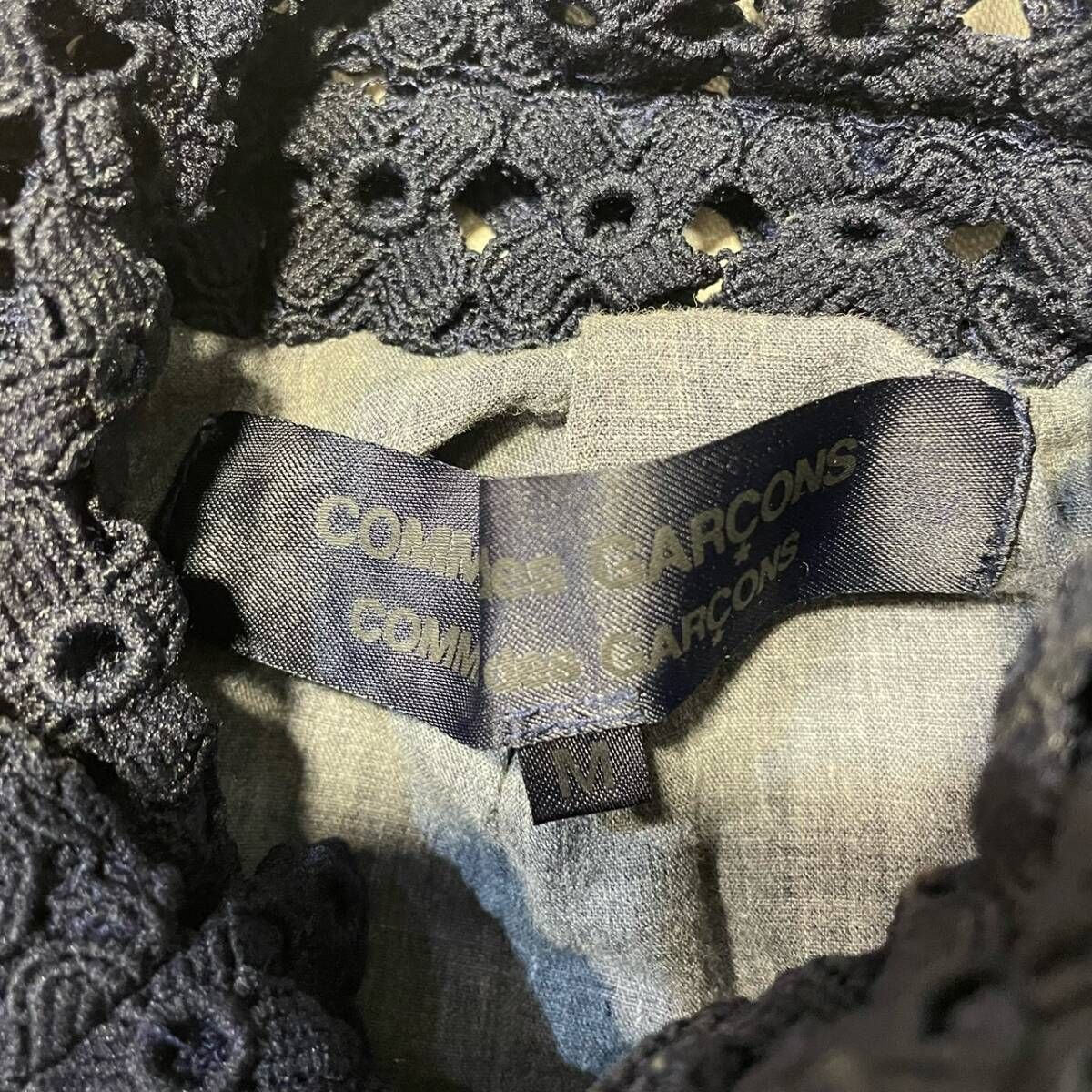 05ss COMMEdesGARCONS COMMEdesGARCONS ポリ縮絨製品染め総レース