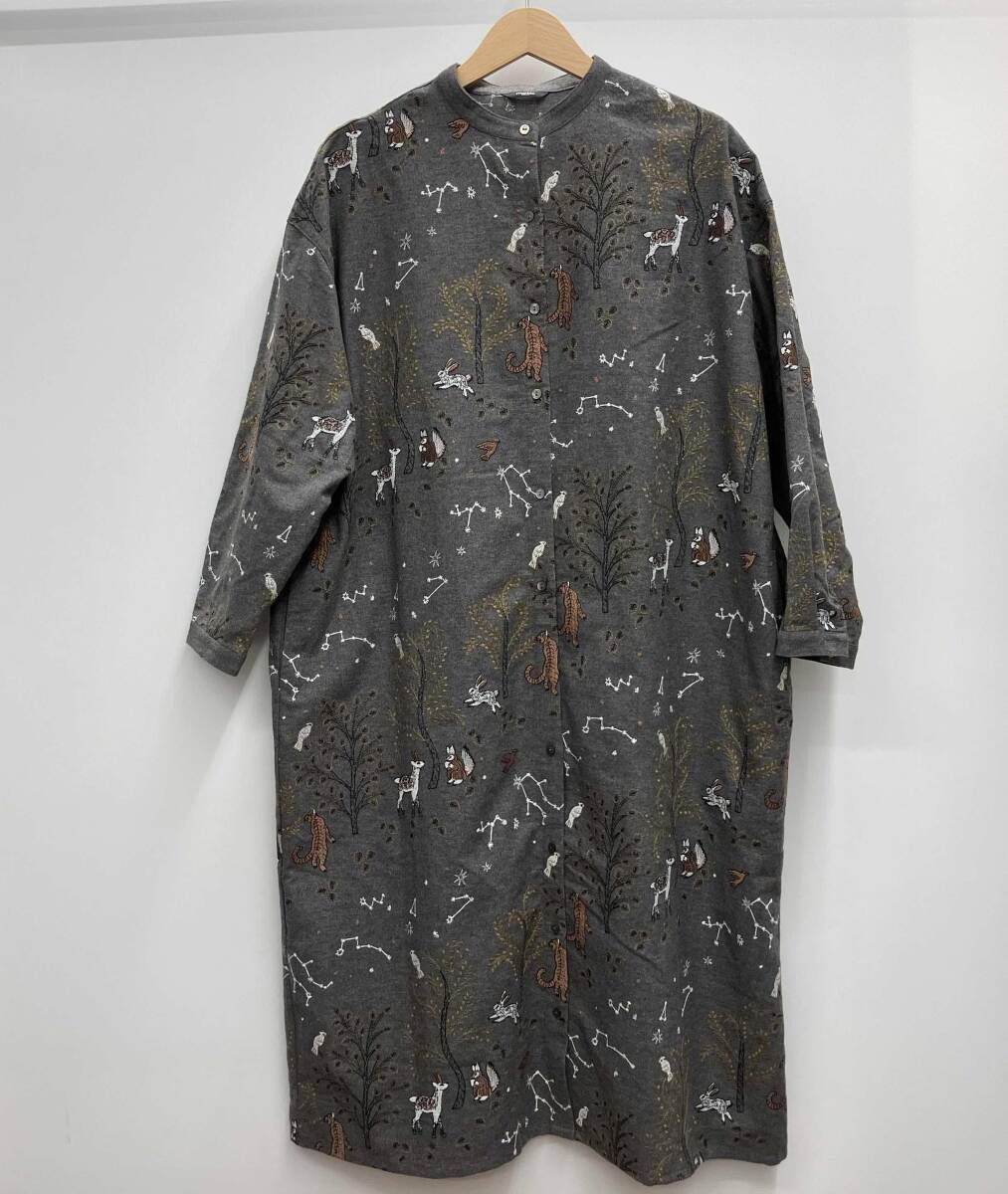 marble SUD マーブルシュッド 長袖ワンピース 動物柄 グレー - メルカリ