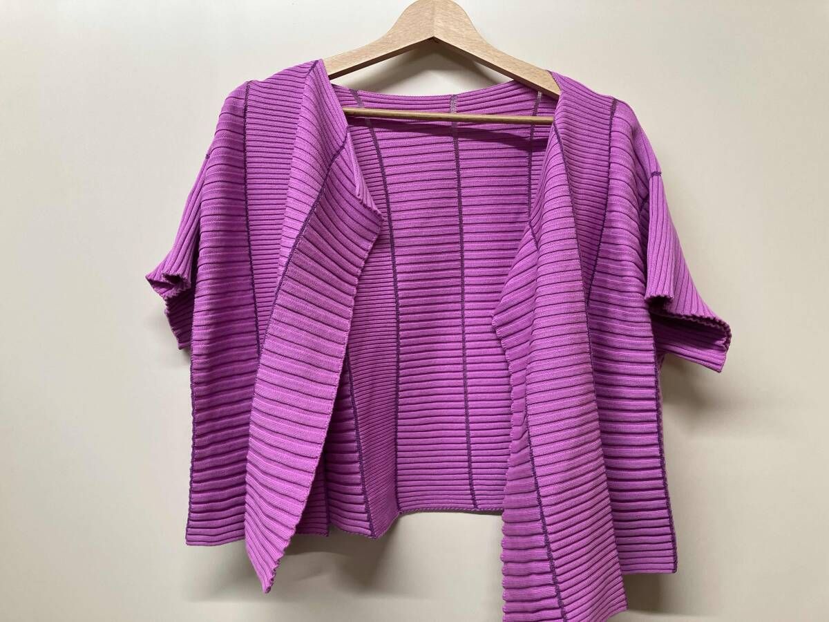 ISSEY MIYAKE 半袖ニットカーディガン 半袖カーディガン アンサンブル