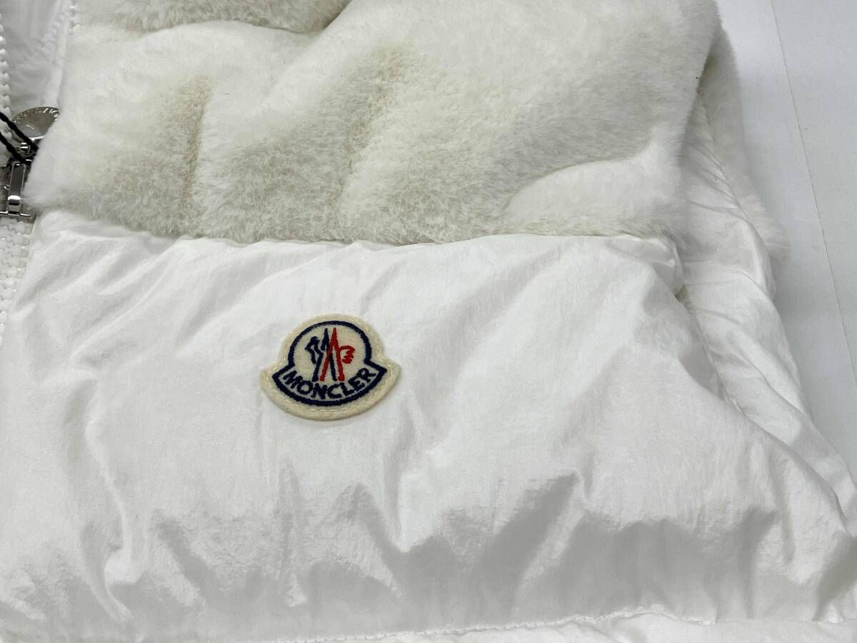  MONCLER ダウンベスト モンクレール LEMPA GILET ジレ ファー切り替え スタンド ホワイト size 0 その他 小物