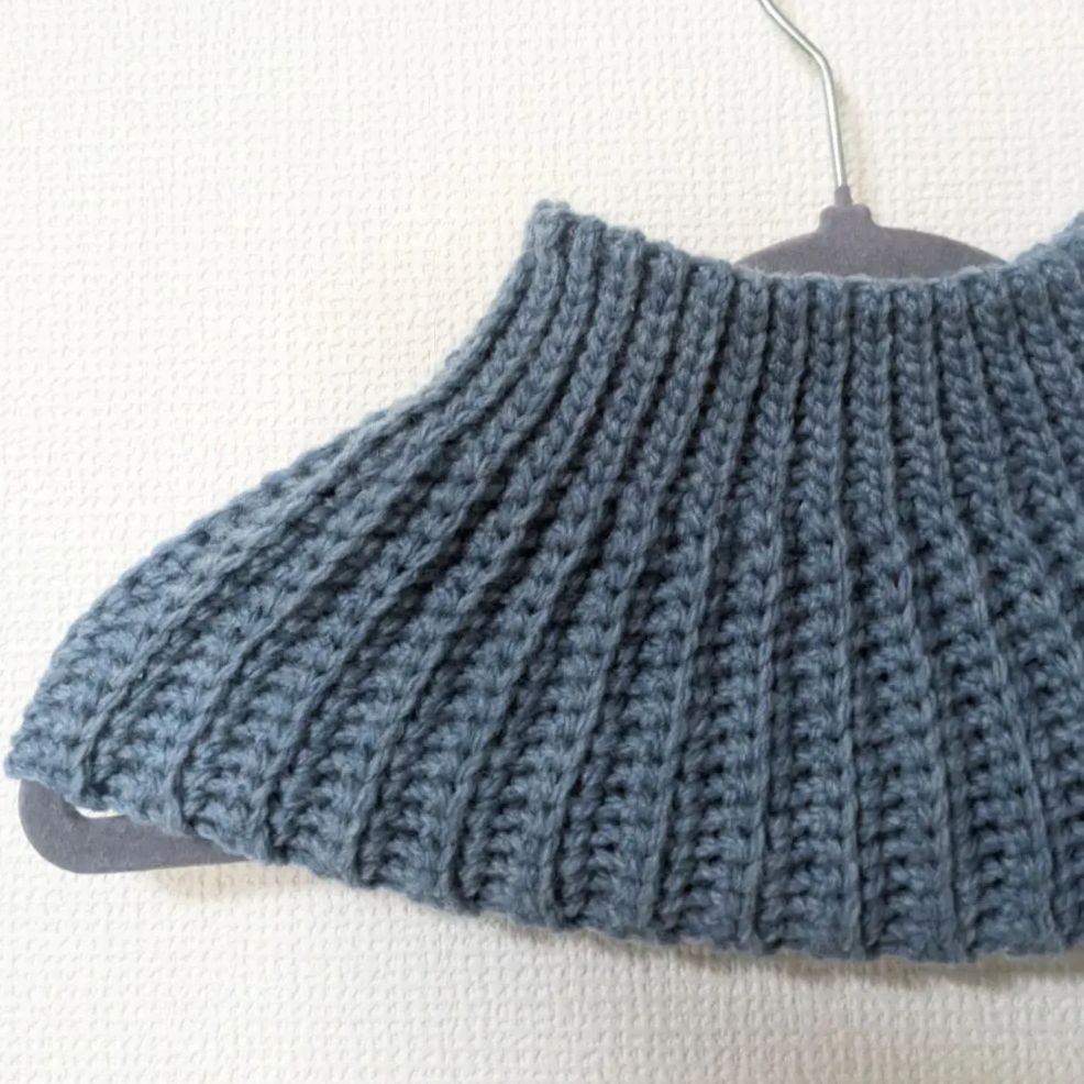 ハンドメイド かぎ針編み つけ襟 タートルネック スヌード ネック
