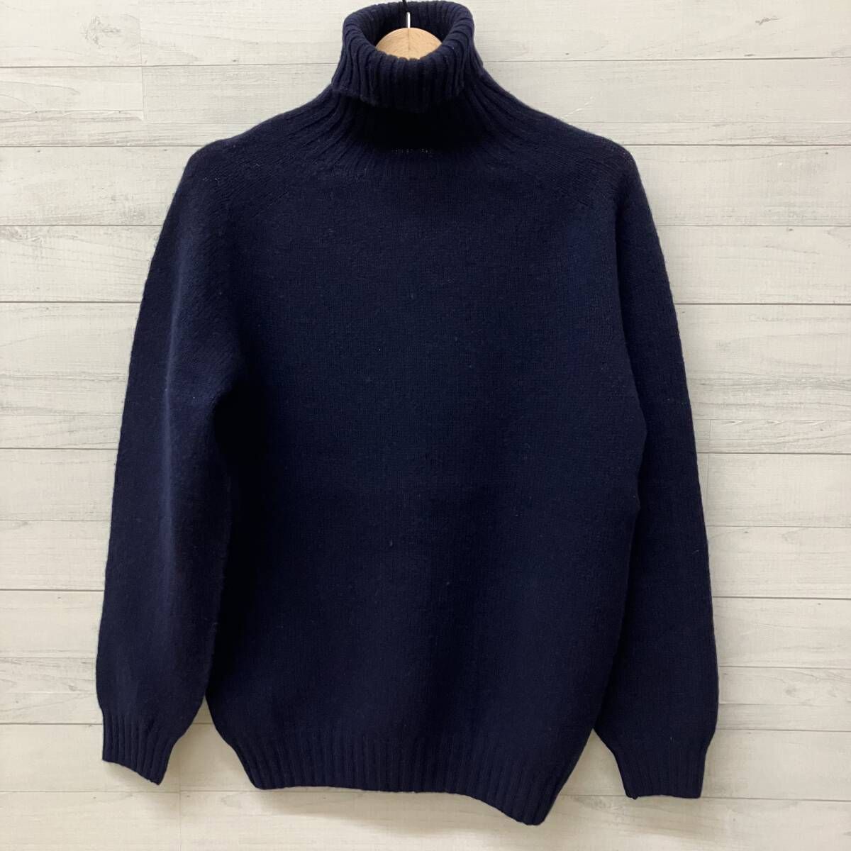 INVERALLAN インバーアラン ニット UK製 イギリス製 ネイビー Lサイズ