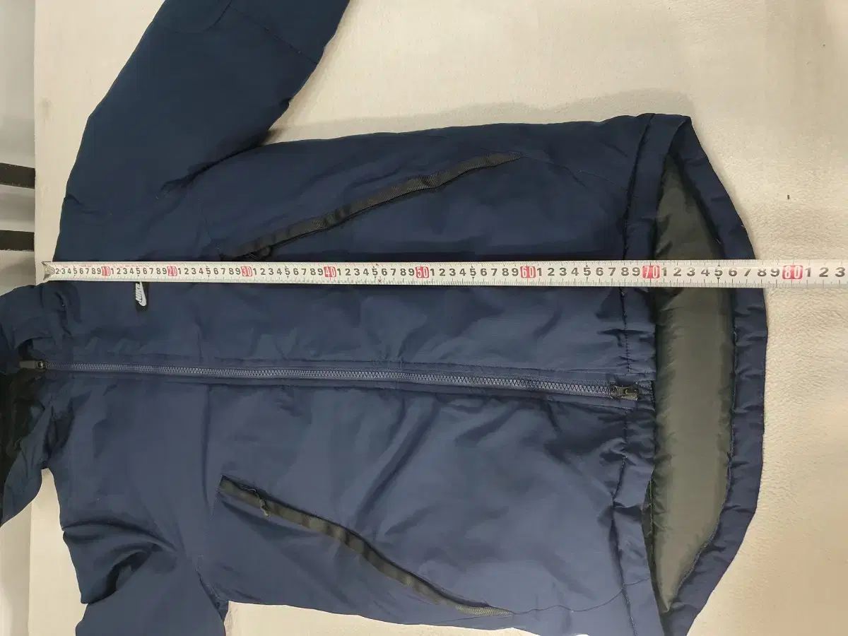 ロングダウンジャケット ネイビー