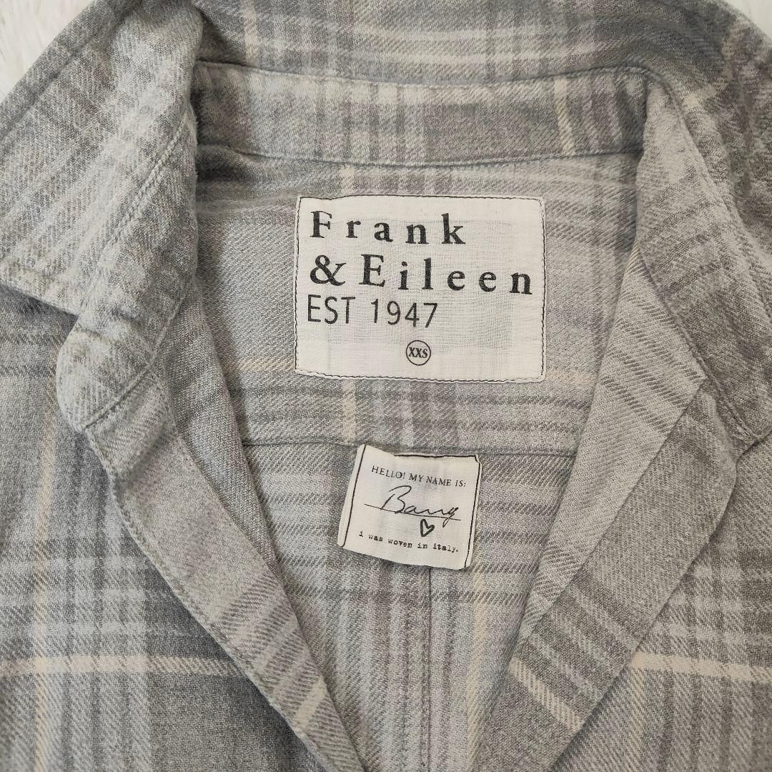 希少XXS Frank & Eileen BARRY フランネルチェックシャツ グレー 