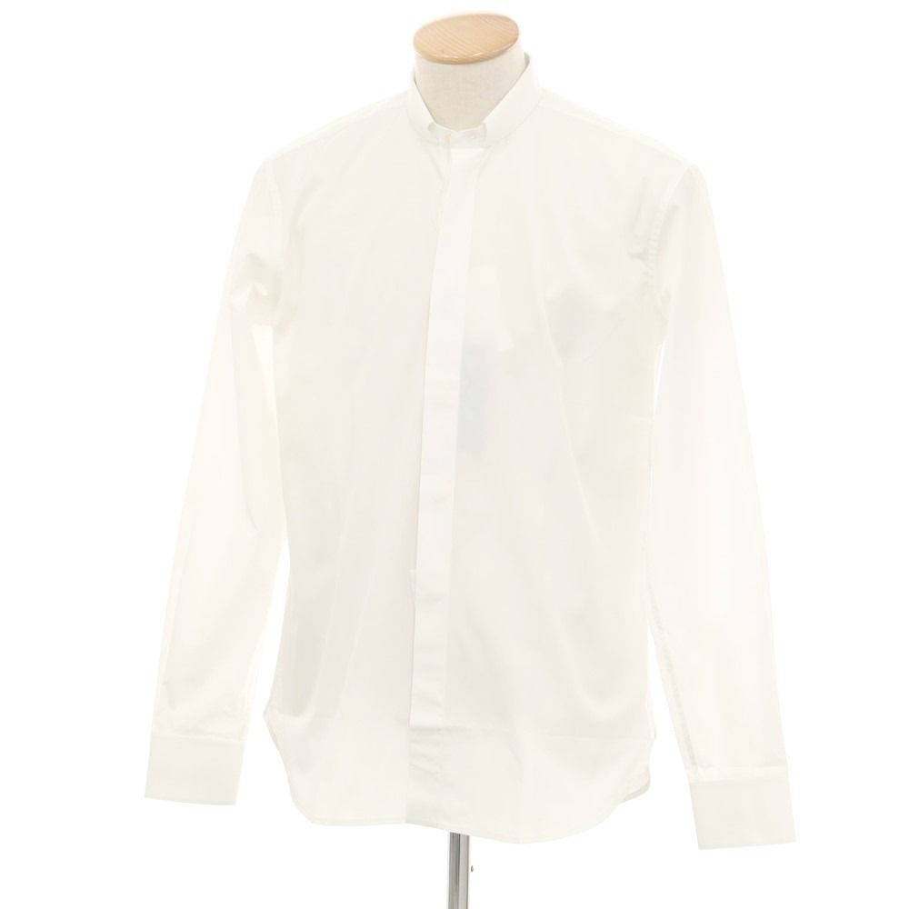 サンローランパリ SAINT LAURENT PARIS ブロード織りコットン ドレスシャツ ホワイト サイズ37 メンズ