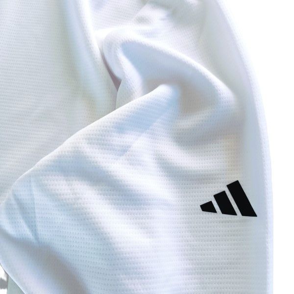 新品 白 2XL アディダス ゴルフ 長袖 ハーフジップシャツ メンズ