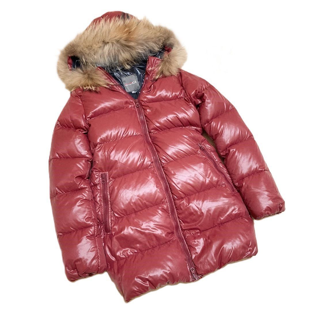 美品】DUVETICA デュベティカ レディース 38 ダウンコート ワイン