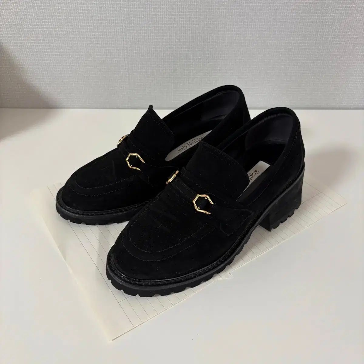 レイチェル コックス スウェード ローファー ヒール 225