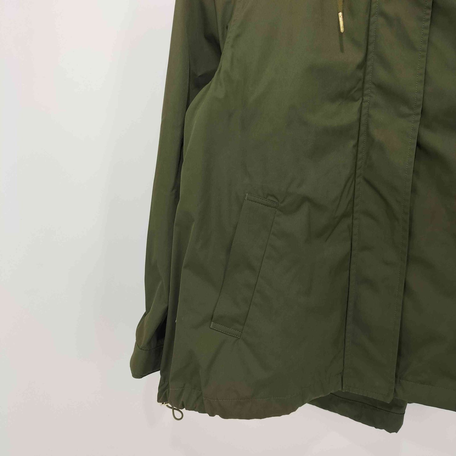 完売最終値【新品】SLOBE エコファーライナー付フードミリタリーBZクロ36 スローブイエナ SLOBE IENA エコファーライナー付きフードミリタリー